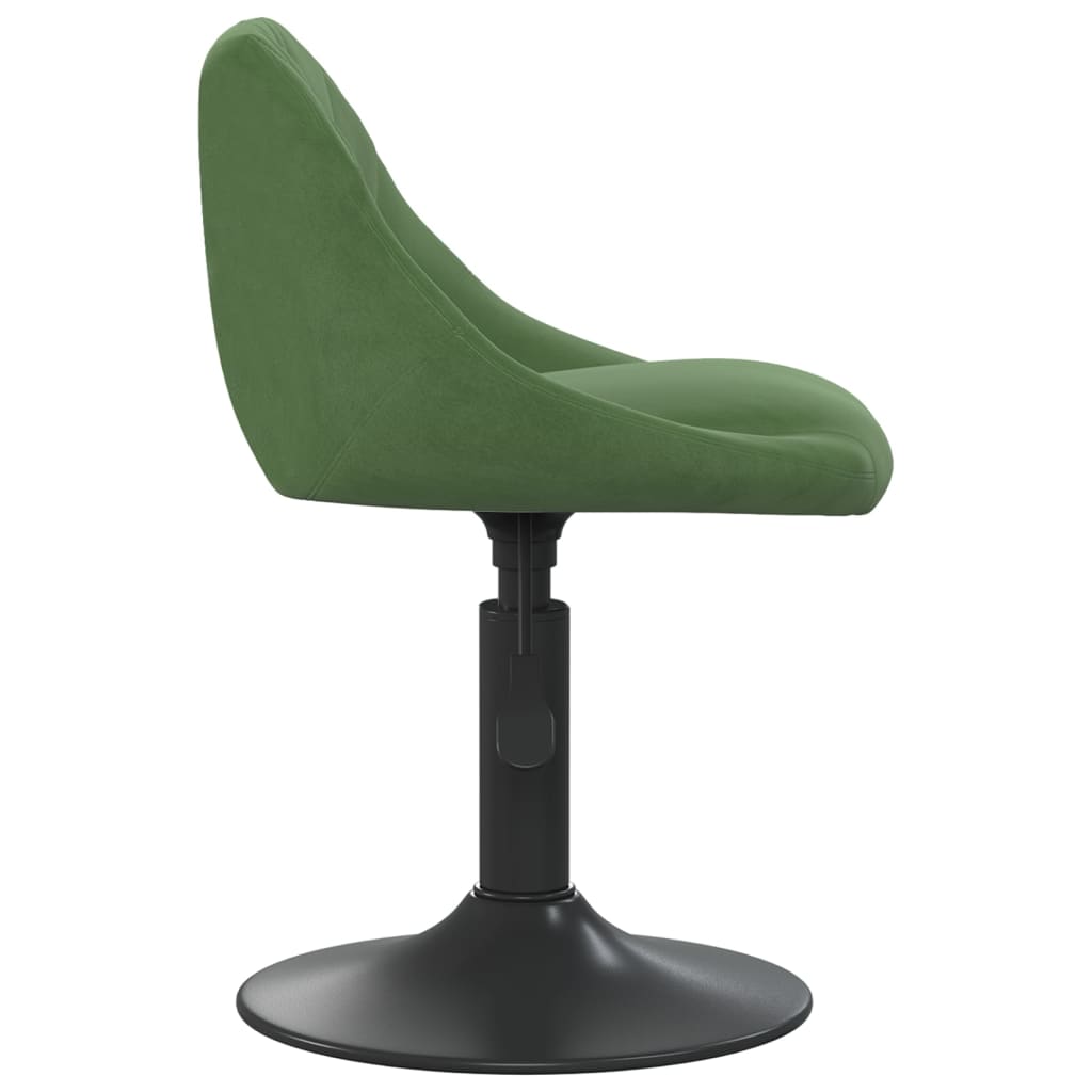 Cadeiras de jantar giratorias 2 pcs veludo verde-escuro