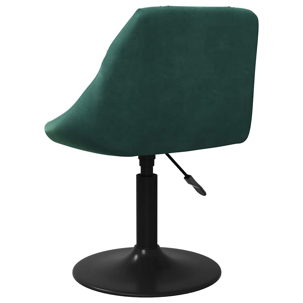 Cadeiras de jantar giratorias 2 pcs veludo verde-escuro