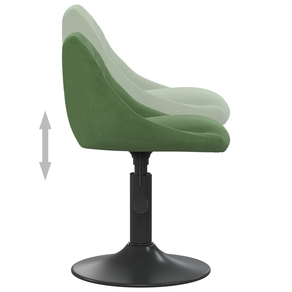 Cadeiras de jantar giratorias 2 pcs veludo verde-escuro