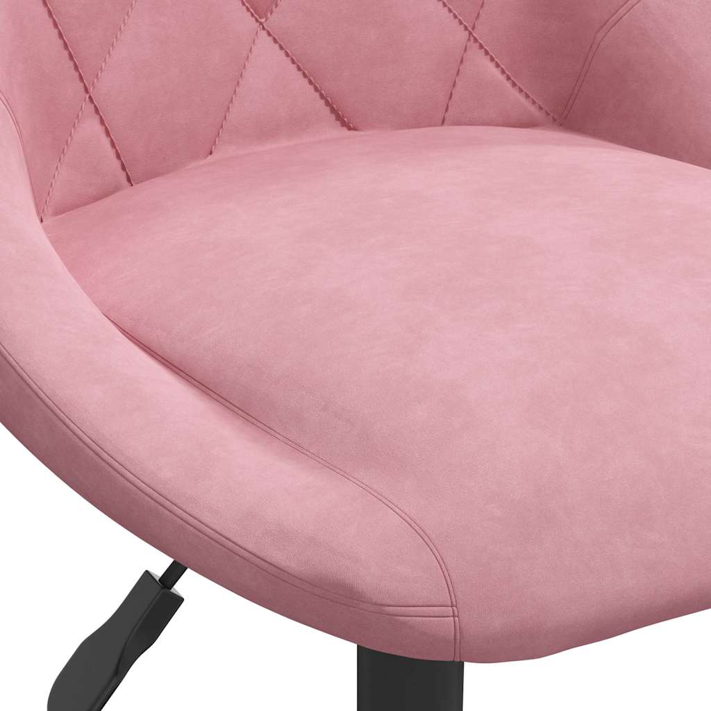 Cadeiras de jantar giratórias 2 pcs veludo rosa