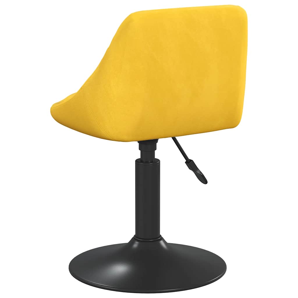 Cadeiras de jantar giratórias 2 pcs veludo amarelo mostarda
