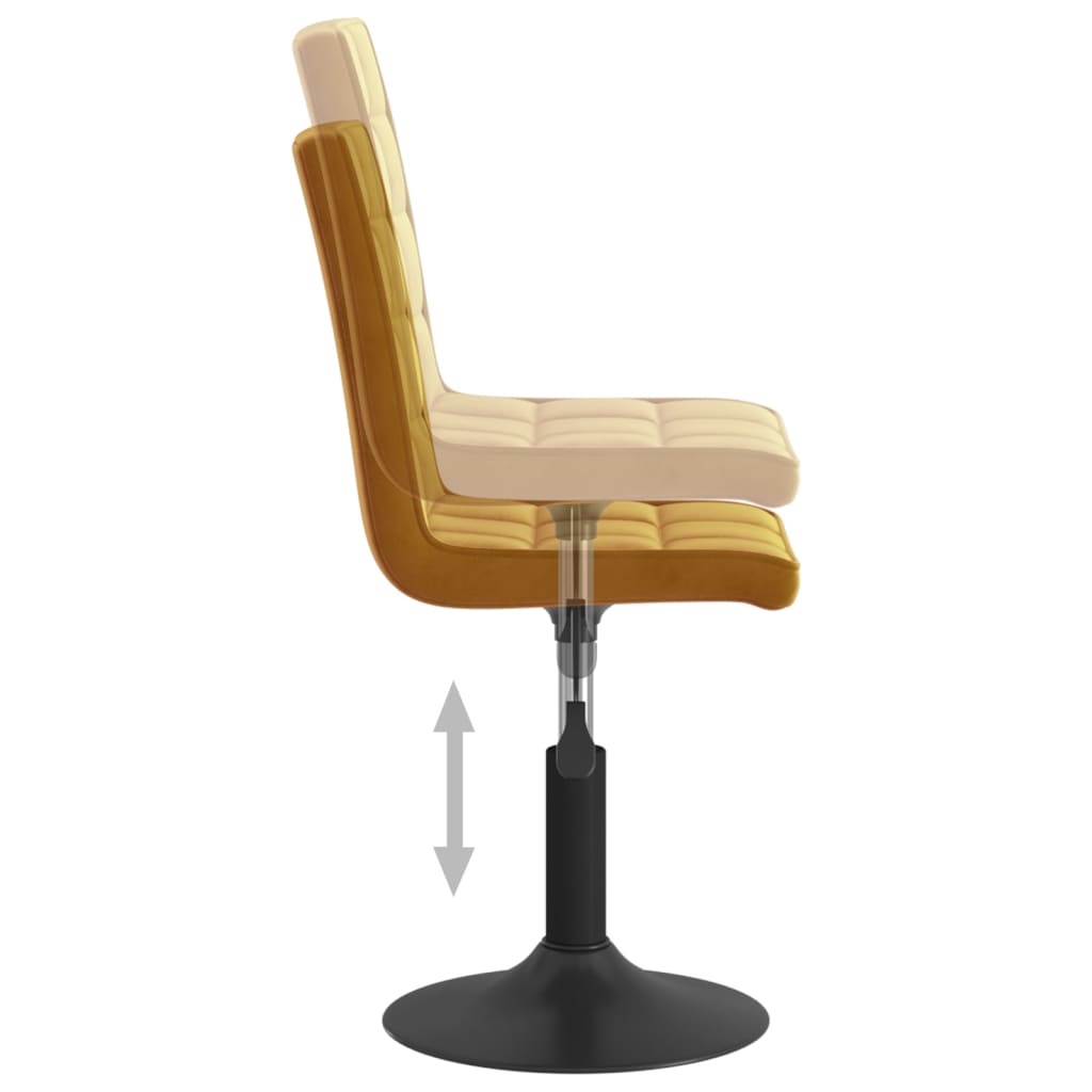 Cadeiras de jantar giratórias 2 pcs veludo castanho