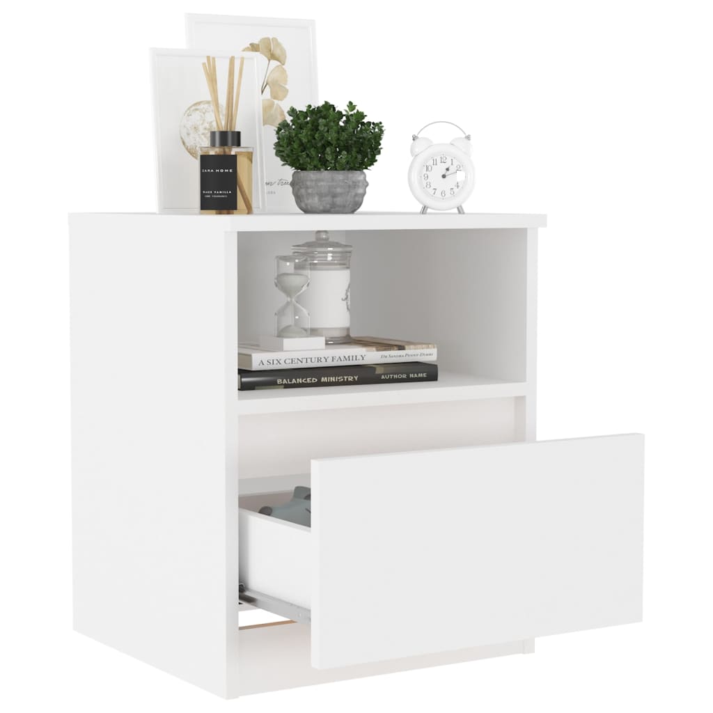 Mesa de cabeceira 40x40x50 cm derivados de madeira branco
