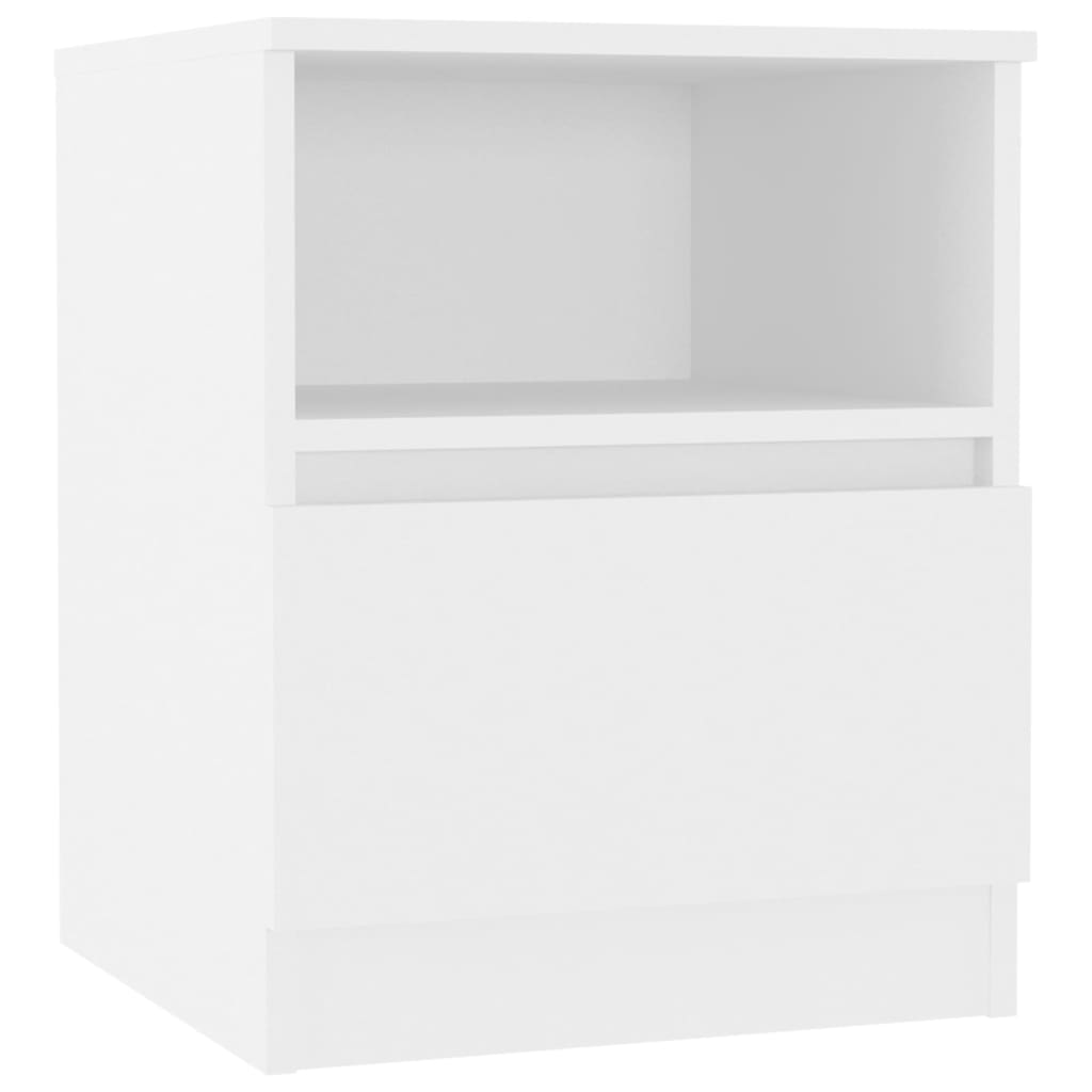 Mesas de cabeceira 2pcs 40x40x50 cm derivados de madeira branco