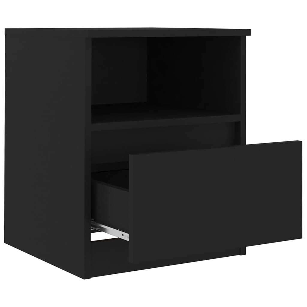 Mesa de cabeceira 40x40x50 cm derivados de madeira preto