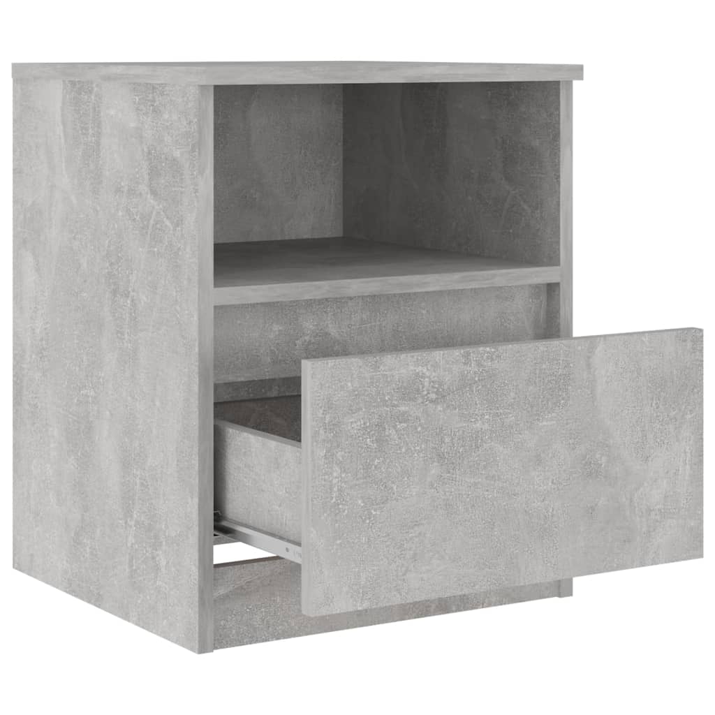 Mesa de cabeceira 40x40x50cm derivados de madeira cinza cimento