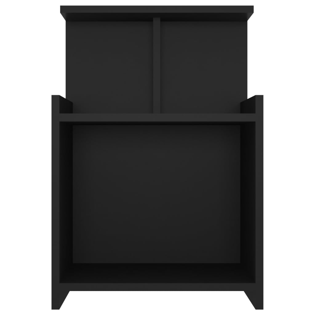 Mesas de cabeceira 2 pcs derivados de madeira preto