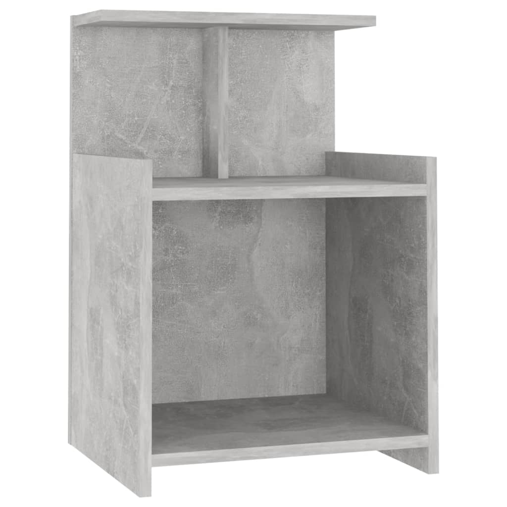 Mesas de cabeceira 2 pcs derivados de madeira cinza cimento