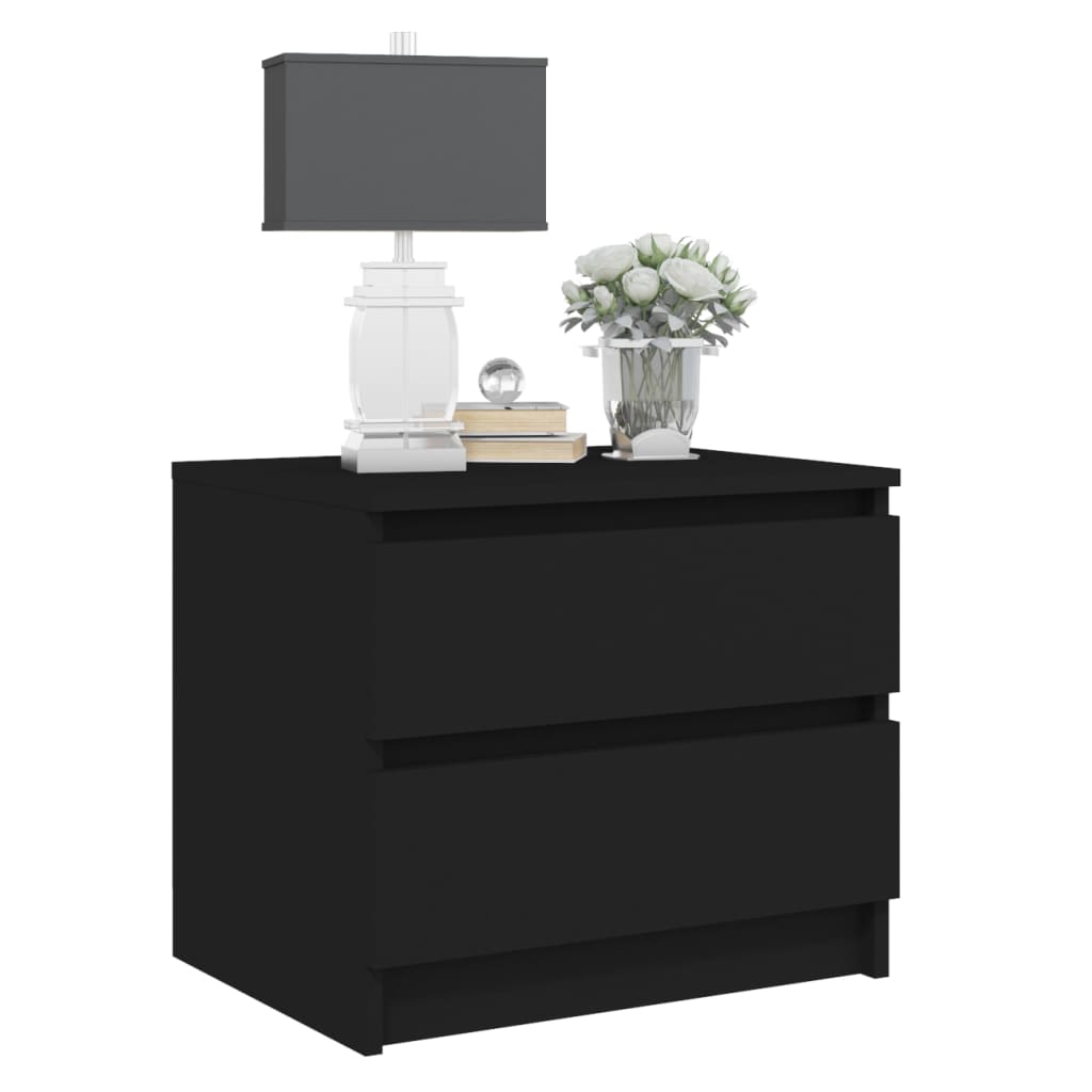 Mesa de cabeceira 50x39x43,5 cm derivados de madeira preto