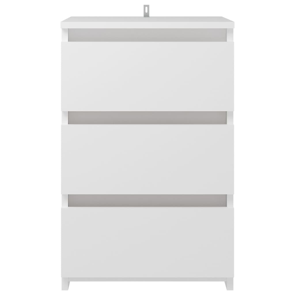 Mesa de cabeceira 40x35x62,5 cm derivados de madeira branco