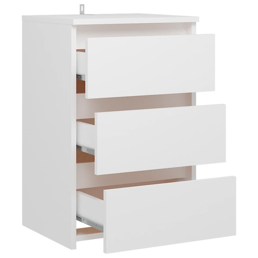 Mesa de cabeceira 40x35x62,5 cm derivados de madeira branco