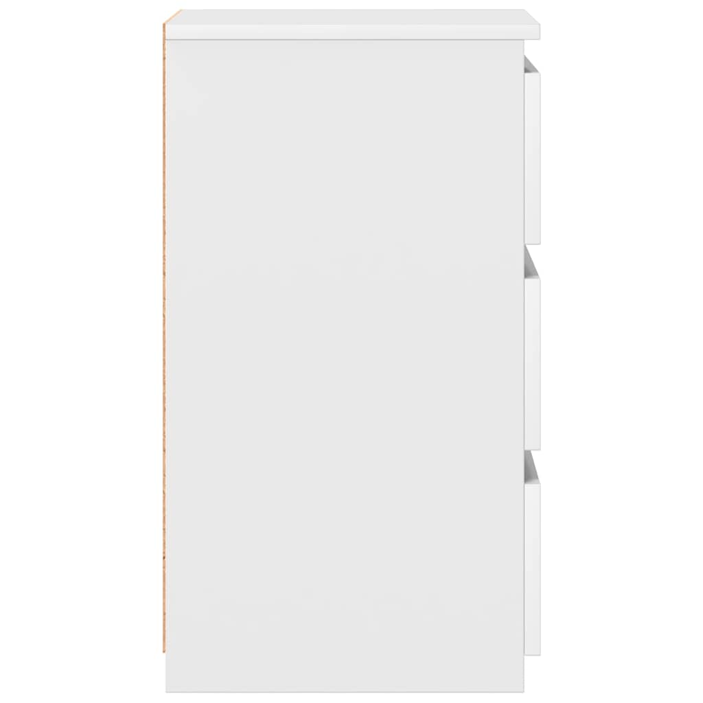 Mesas de cabeceira 2 pcs 40x35x62,5 cm derivados madeira branco