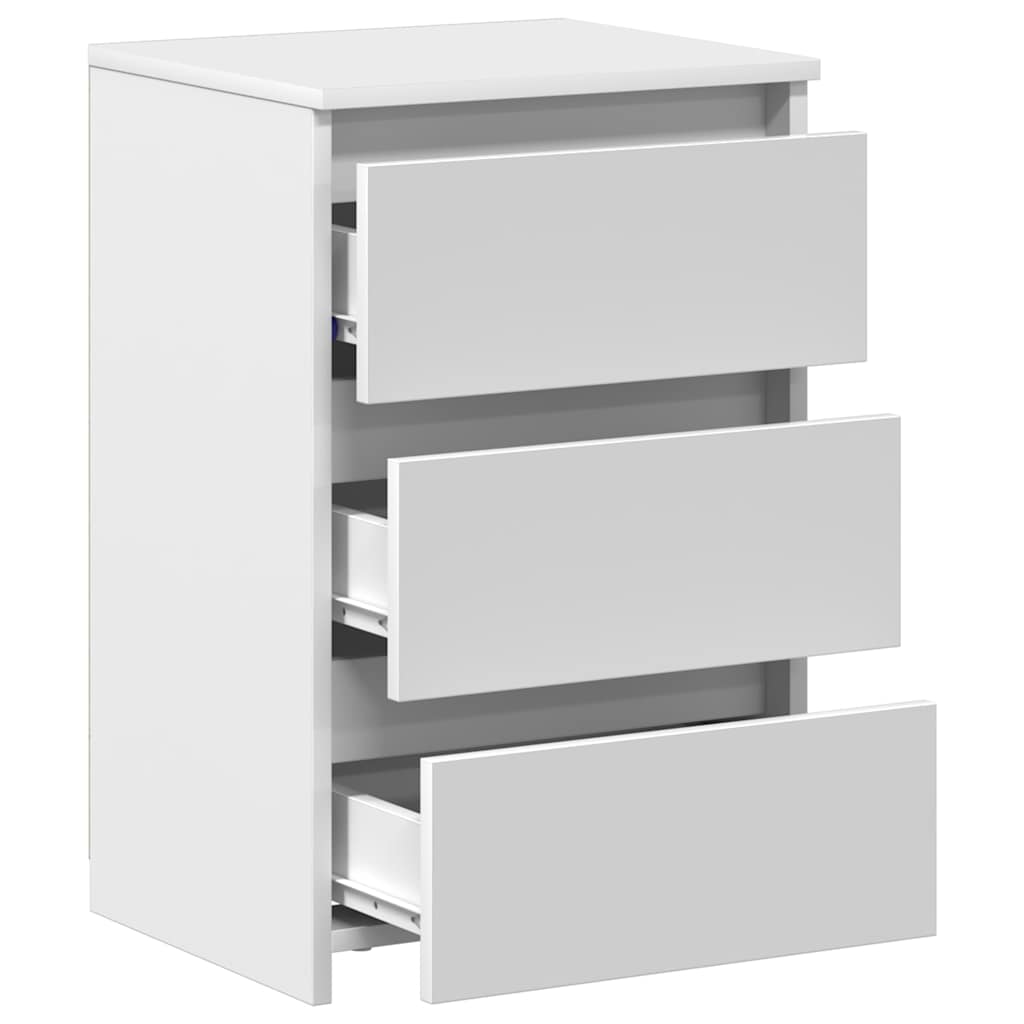 Mesas de cabeceira 2 pcs 40x35x62,5 cm derivados madeira branco