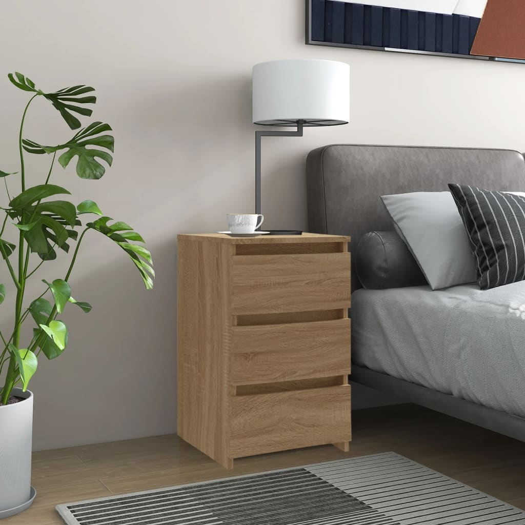 Mesa cabeceira 40x35x62,5 cm derivados madeira carvalho sonoma