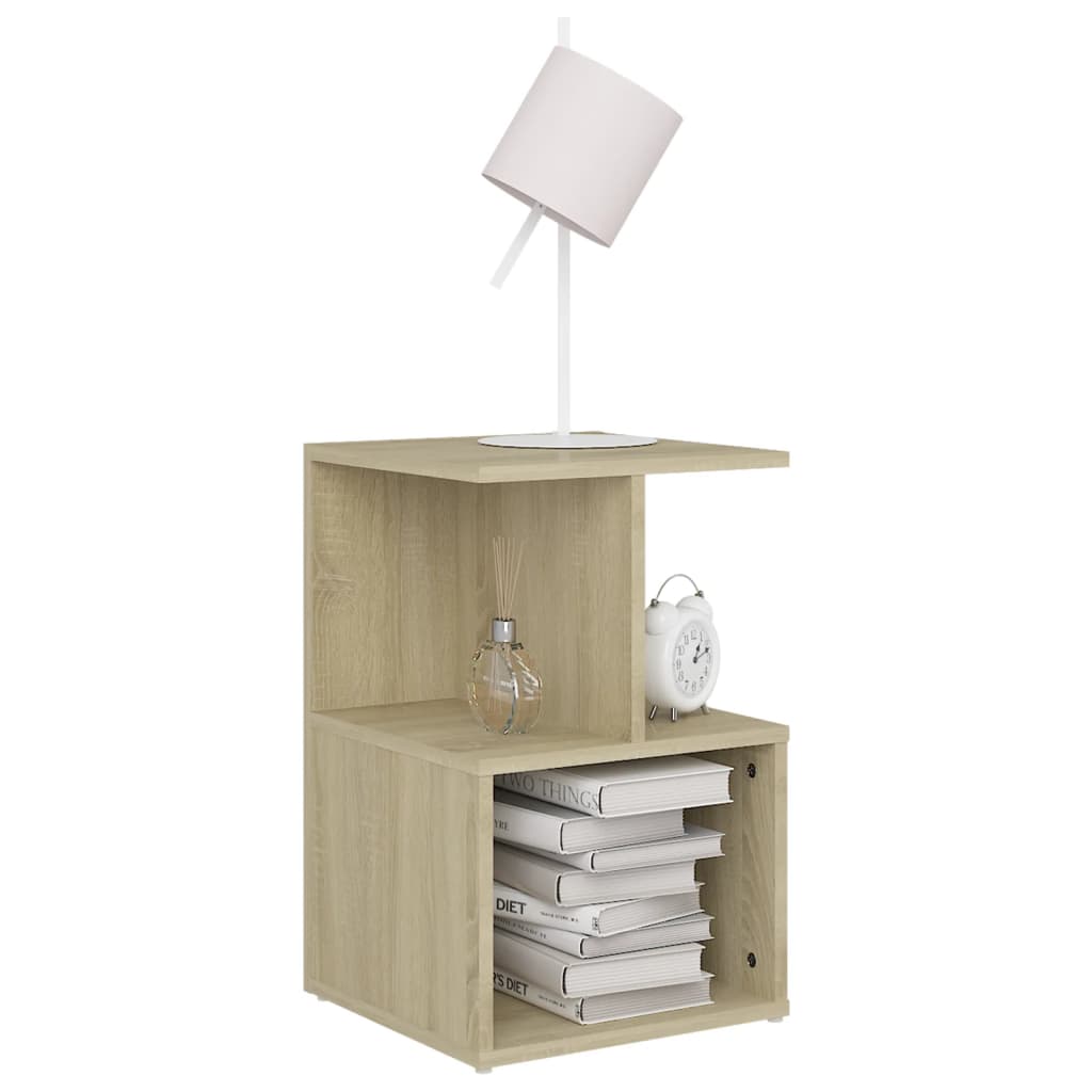Mesas cabeceira 2 pcs 35x35x55cm deriv. madeira carvalho sonoma