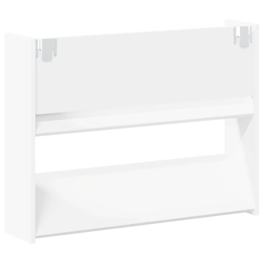 Sapateiras de parede 2 pcs 80x18x60 cm contraplacado branco