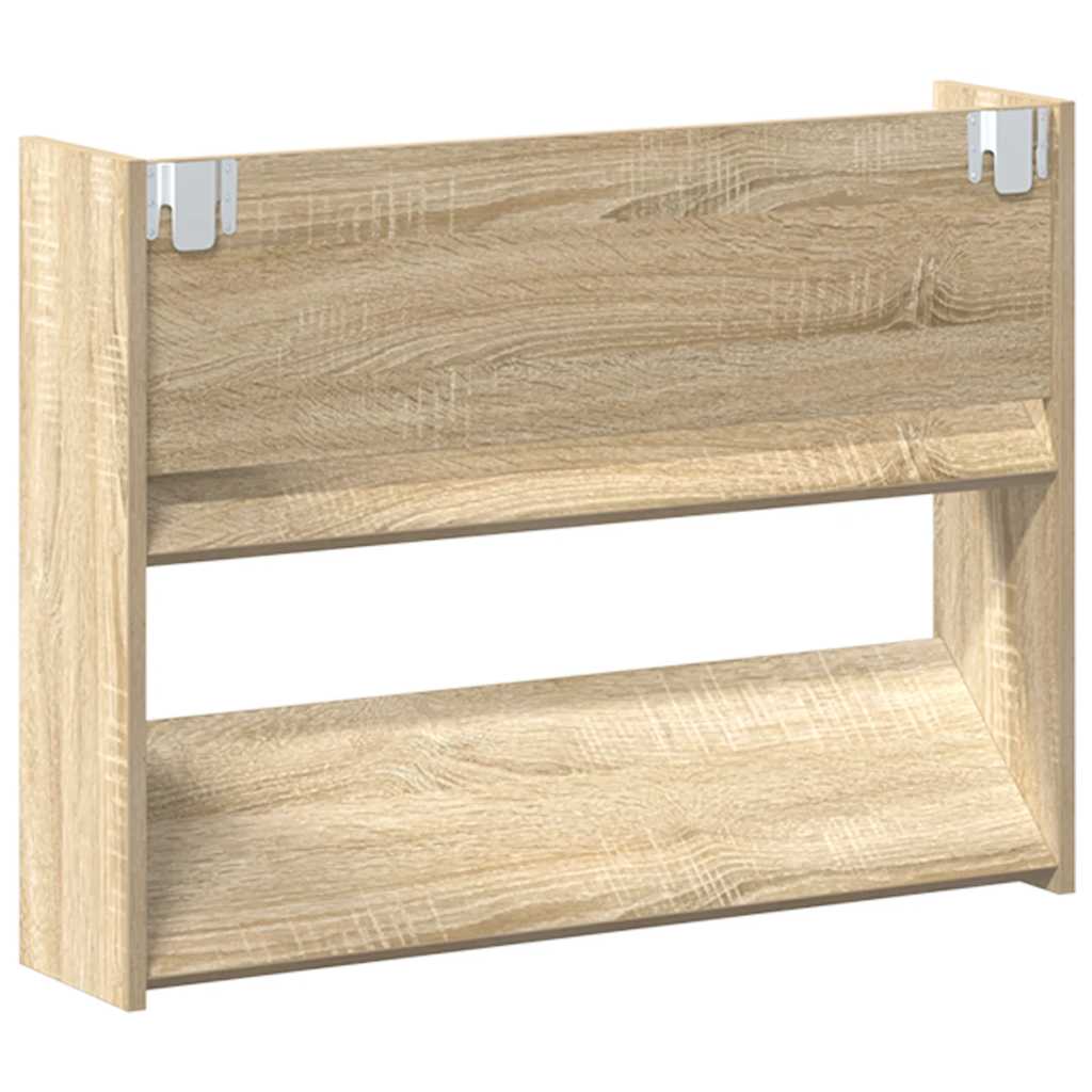 Sapateiras de parede 2 pcs 80x18x60cm contrapl. carvalho sonoma