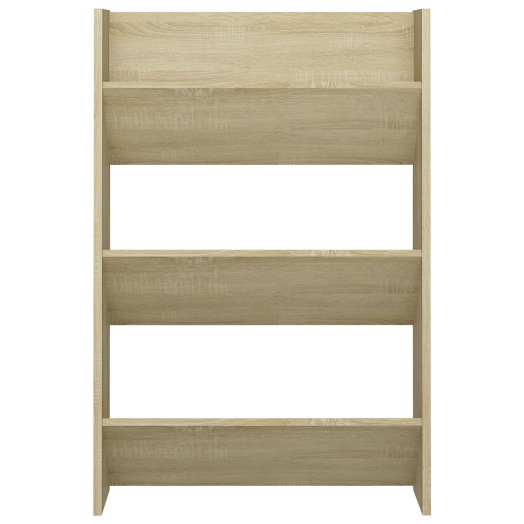Sapateira de parede 60x18x90 cm contraplacado carvalho sonoma