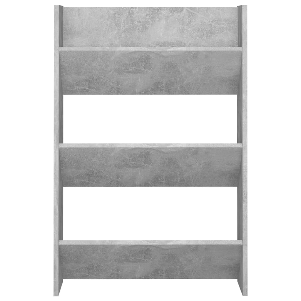 Sapateira de parede 60x18x90 cm contraplacado cinzento cimento