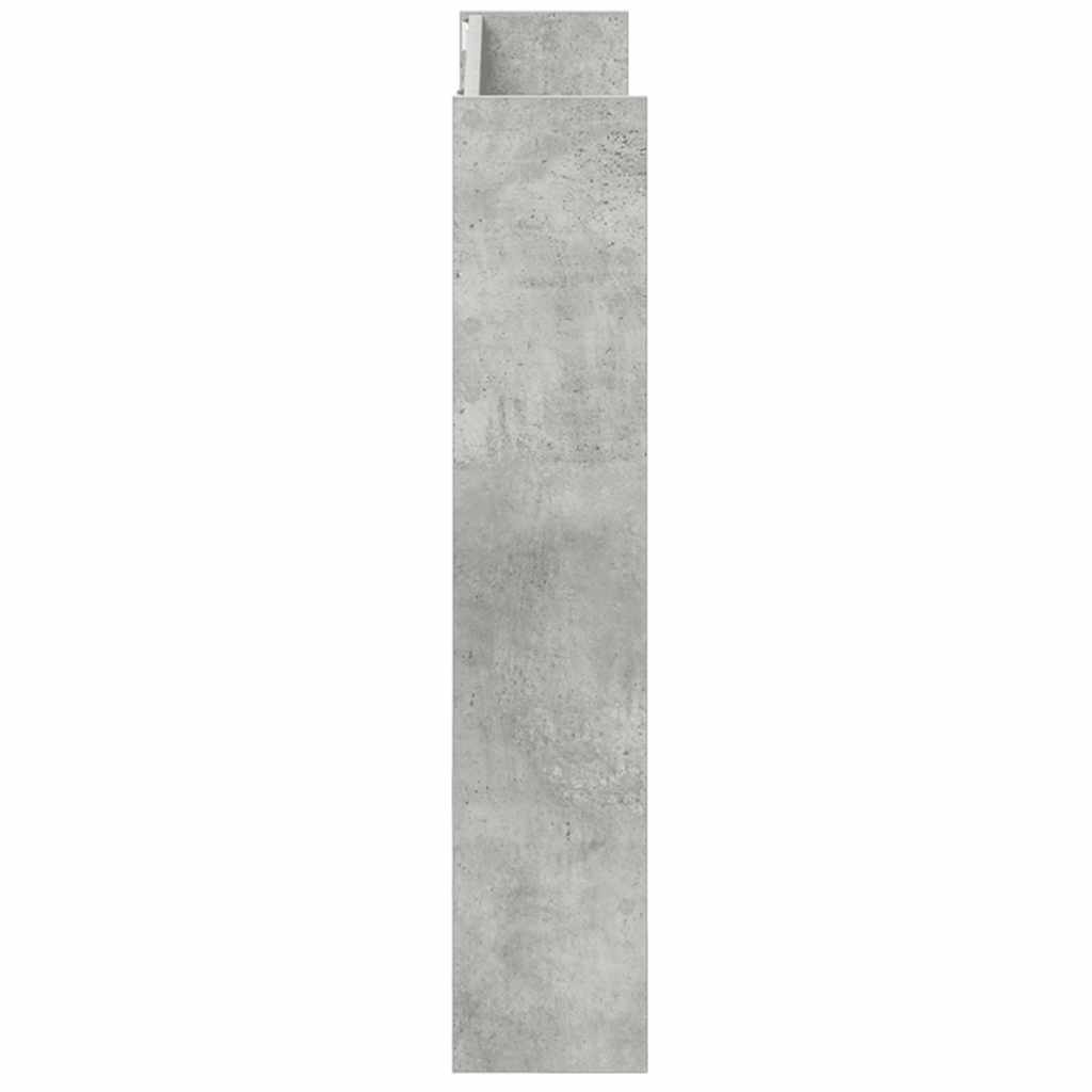 Sapateira de parede 80x18x90 cm contraplacado cinzento cimento