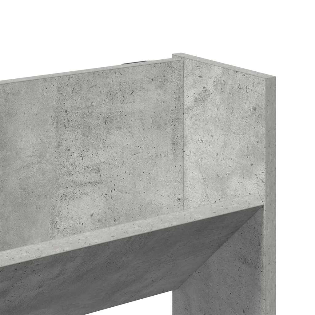 Sapateira de parede 80x18x90 cm contraplacado cinzento cimento