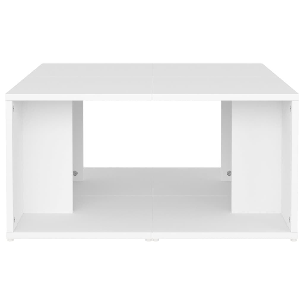 Mesas de centro 4 pcs 33x33x33 cm derivados de madeira branco