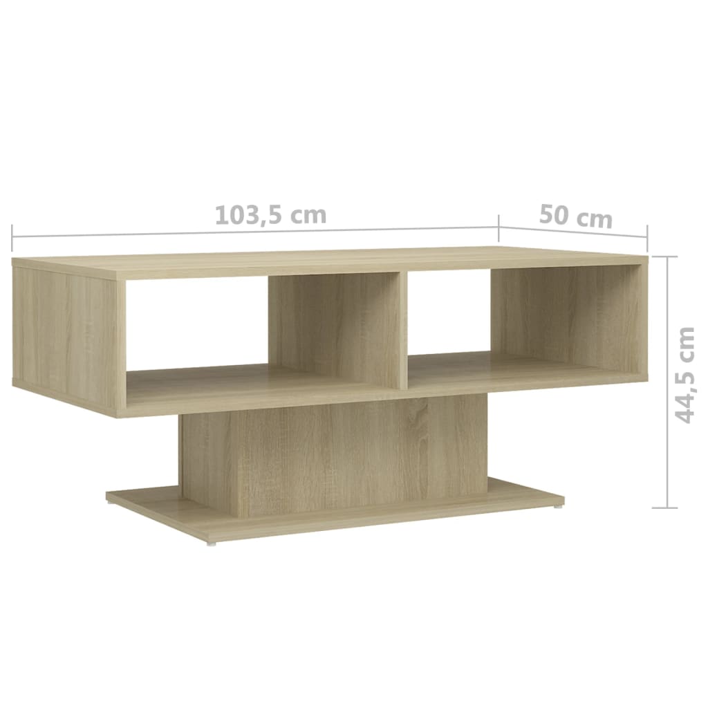 Mesa de centro derivados de madeira carvalho sonoma
