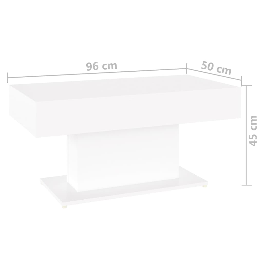 Mesa de centro 96x50x45 cm derivados de madeira branco