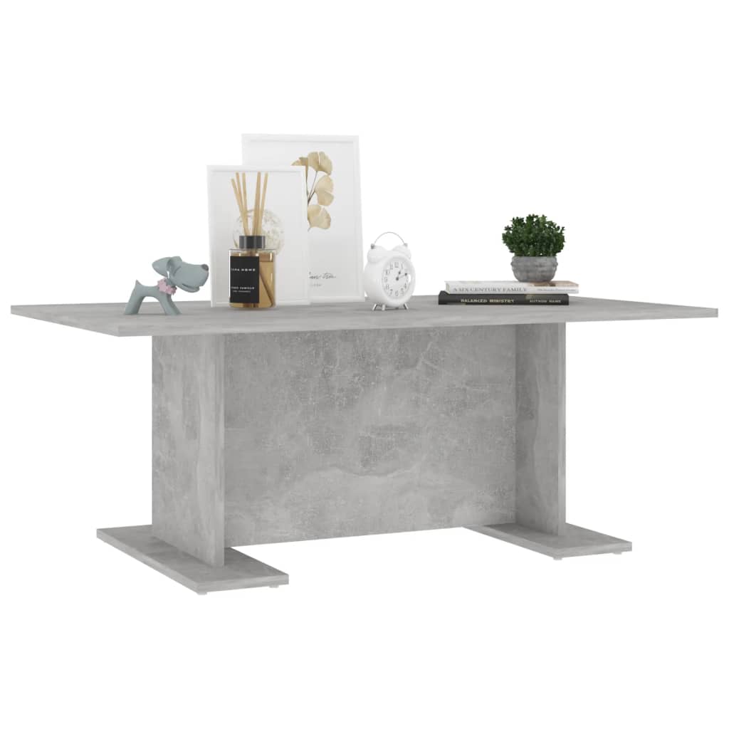 Mesa de centro 103,5x60x40 cm contraplacado cinzento cimento
