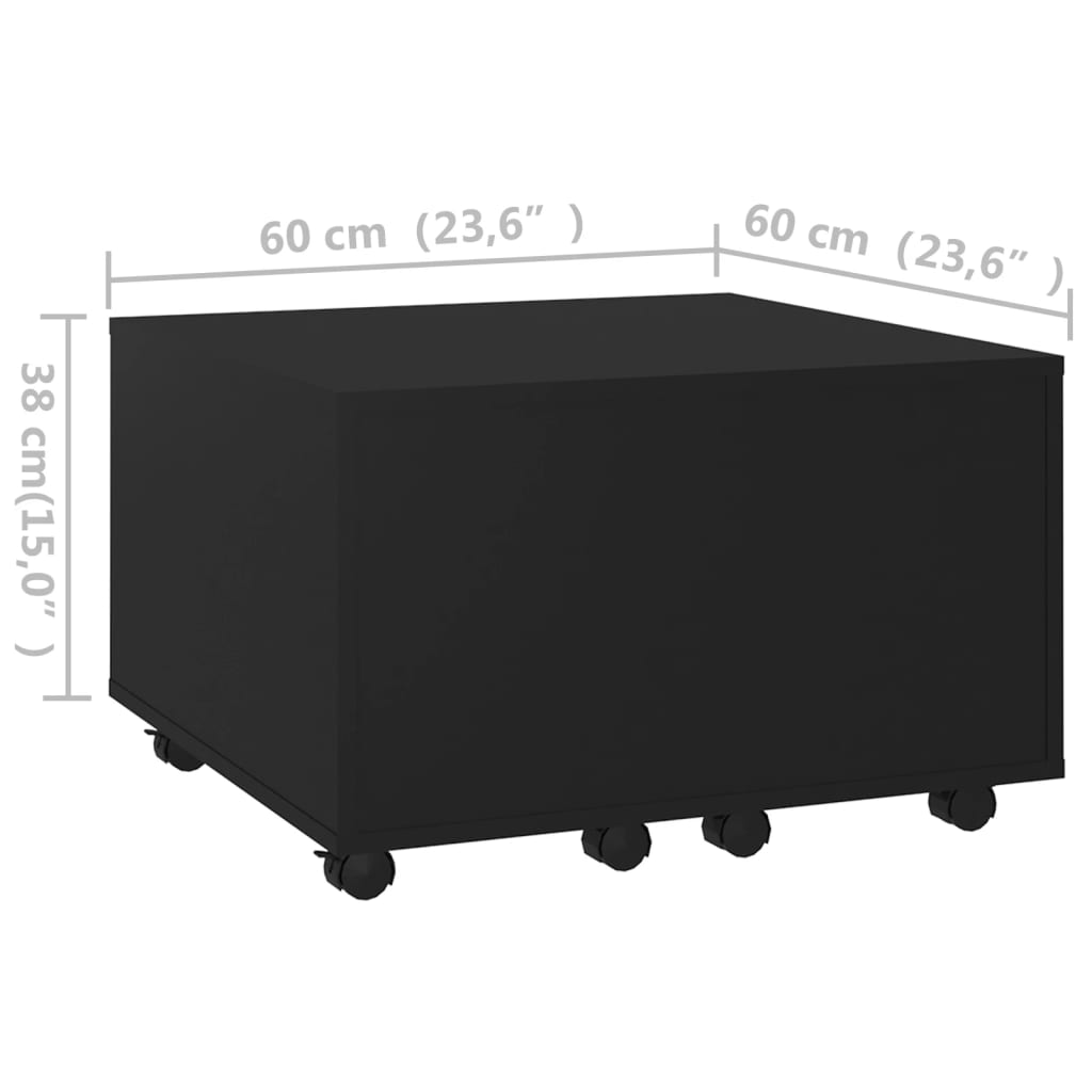 Mesa de centro 60x60x38 cm derivados de madeira preto