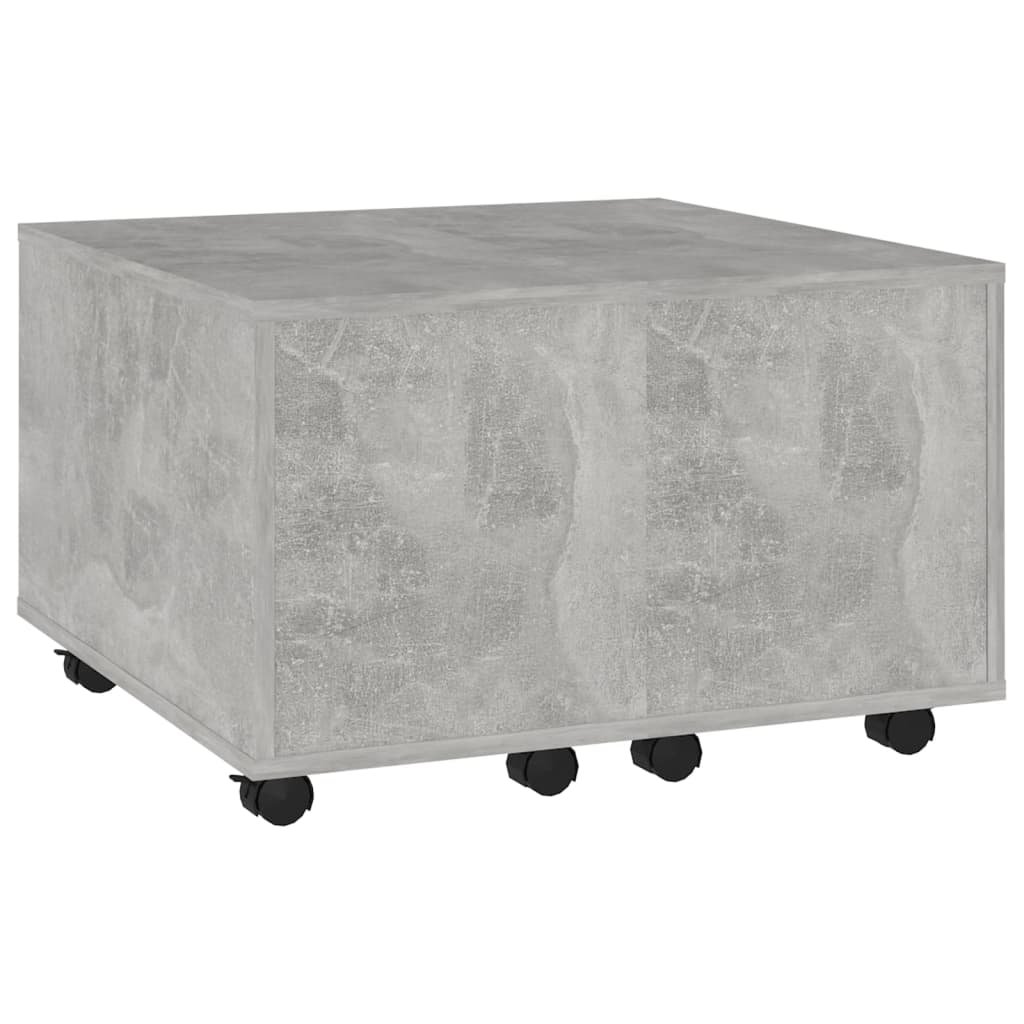 Mesa de centro 60x60x38cm derivados de madeira cinzento cimento