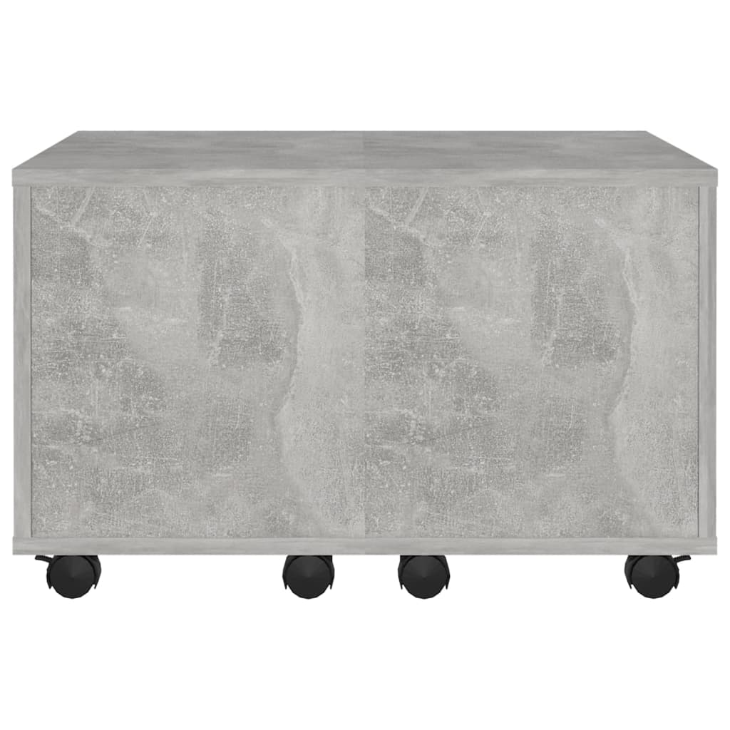 Mesa de centro 60x60x38cm derivados de madeira cinzento cimento