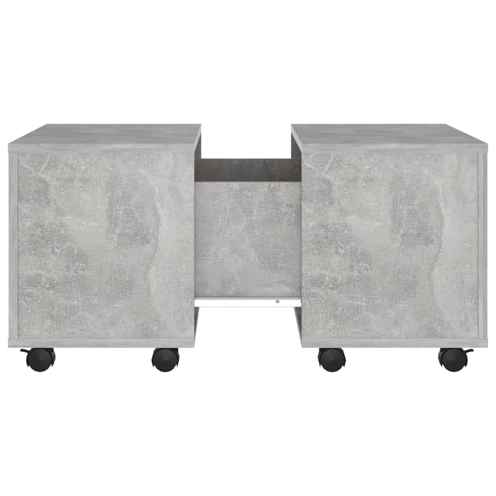 Mesa de centro 60x60x38cm derivados de madeira cinzento cimento