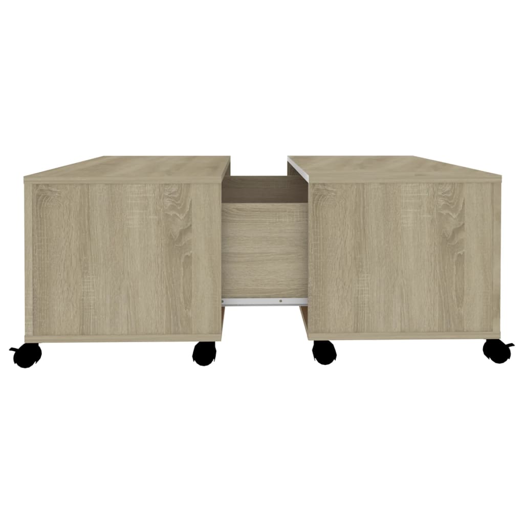 Mesa de centro 75x75x38 cm contraplacado carvalho sonoma