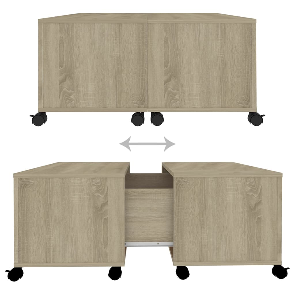 Mesa de centro 75x75x38 cm contraplacado carvalho sonoma