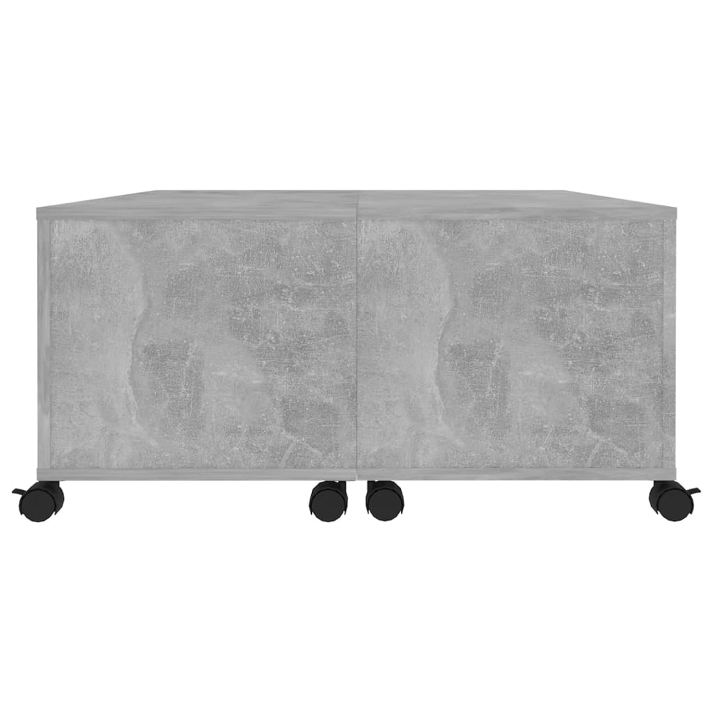 Mesa de centro 75x75x38 cm contraplacado cinzento cimento