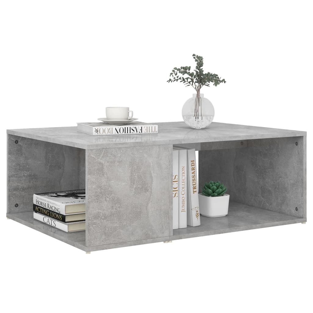 Mesa de centro 90x67x33 cm derivados madeira cinzento cimento