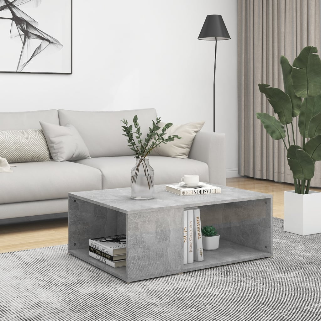 Mesa de centro 90x67x33 cm derivados madeira cinzento cimento