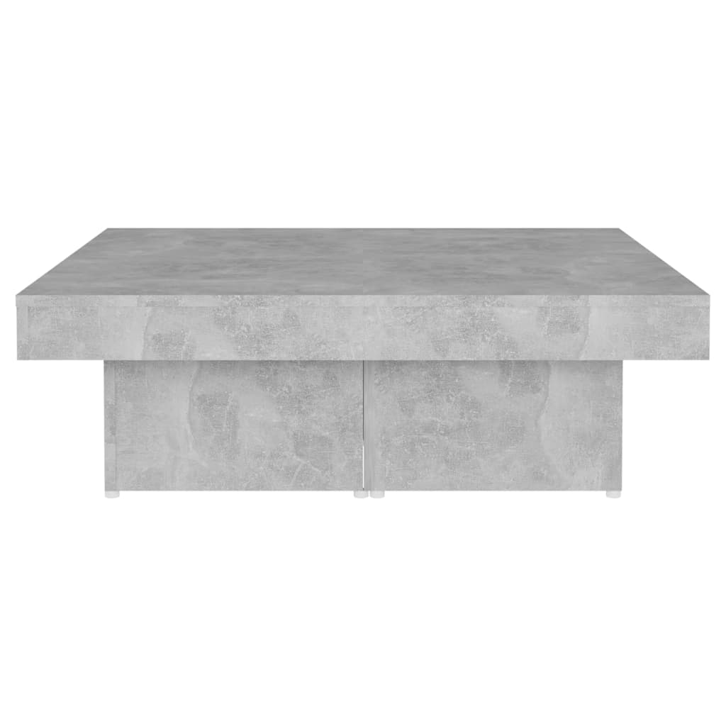 Mesa de centro 90x90x28cm derivados de madeira cinzento cimento