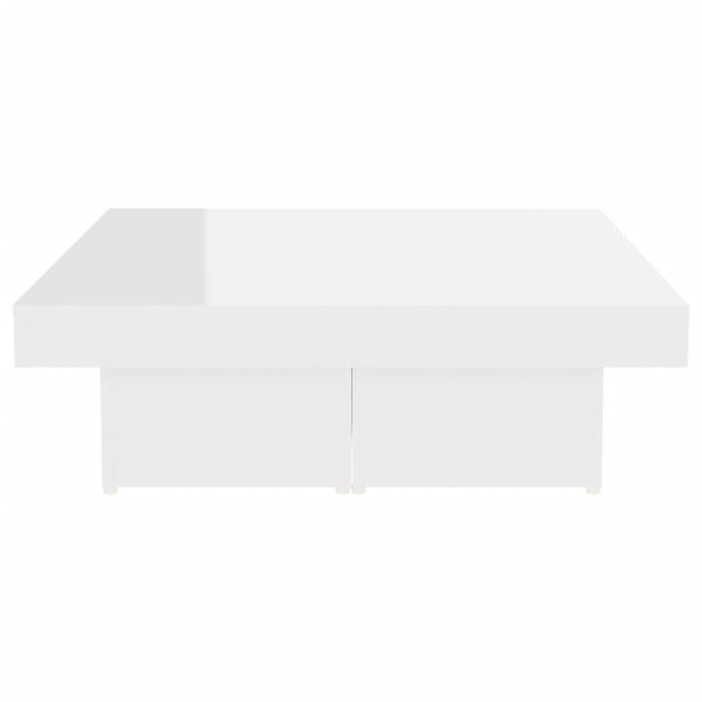 Mesa de centro 90x90x28cm derivados de madeira branco brilhante