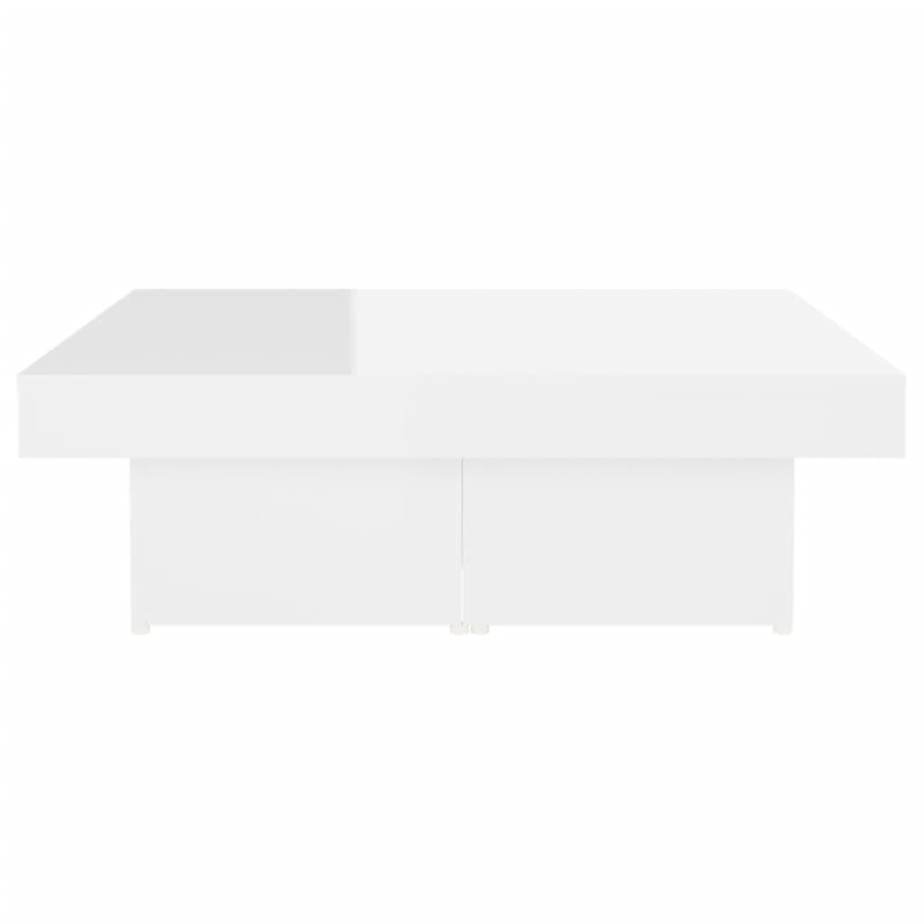 Mesa de centro 90x90x28cm derivados de madeira branco brilhante