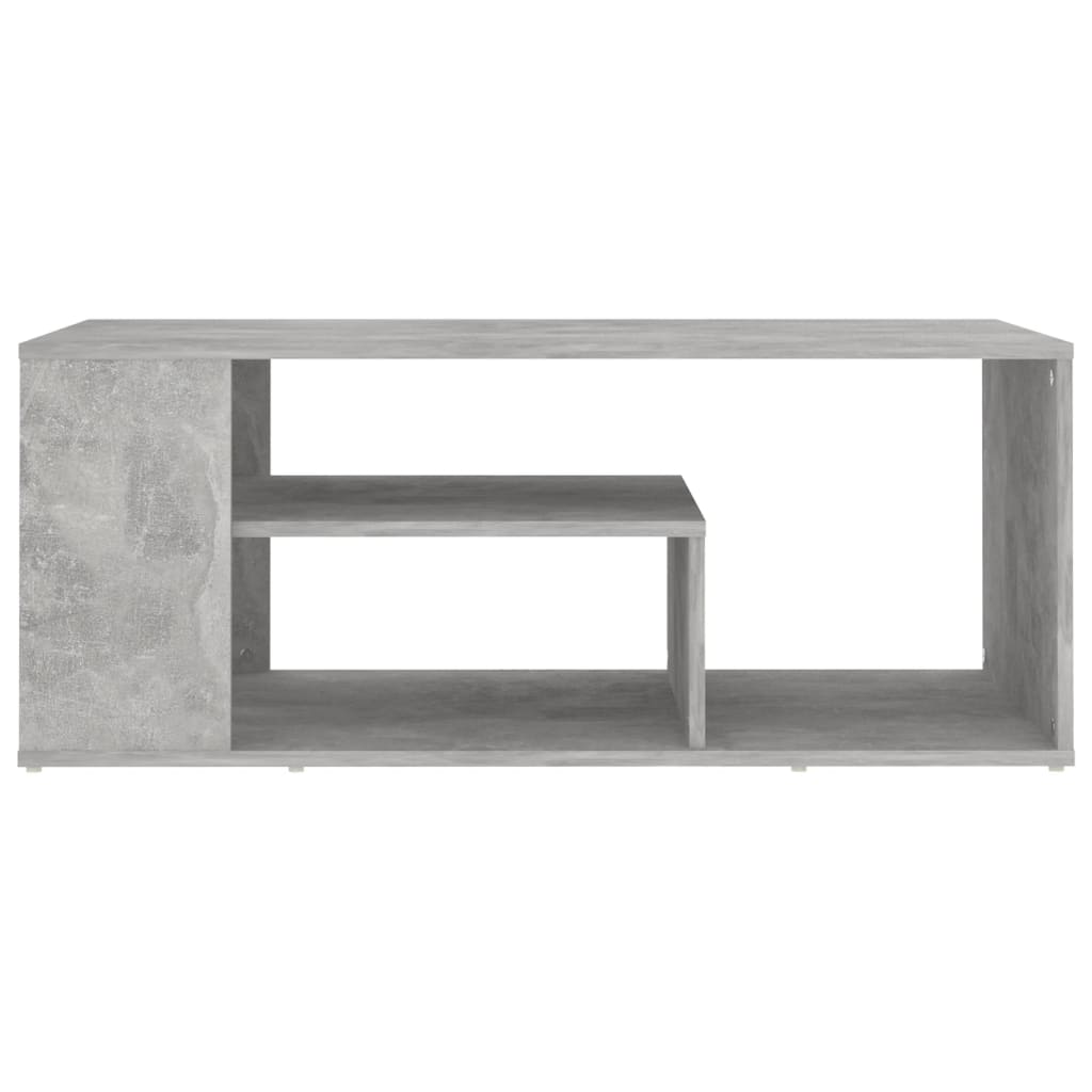 Mesa de centro 100x50x40 cm derivados madeira cinzento cimento