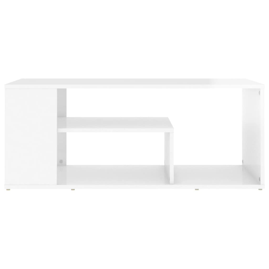 Mesa de centro 100x50x40 cm derivados madeira branco brilhante