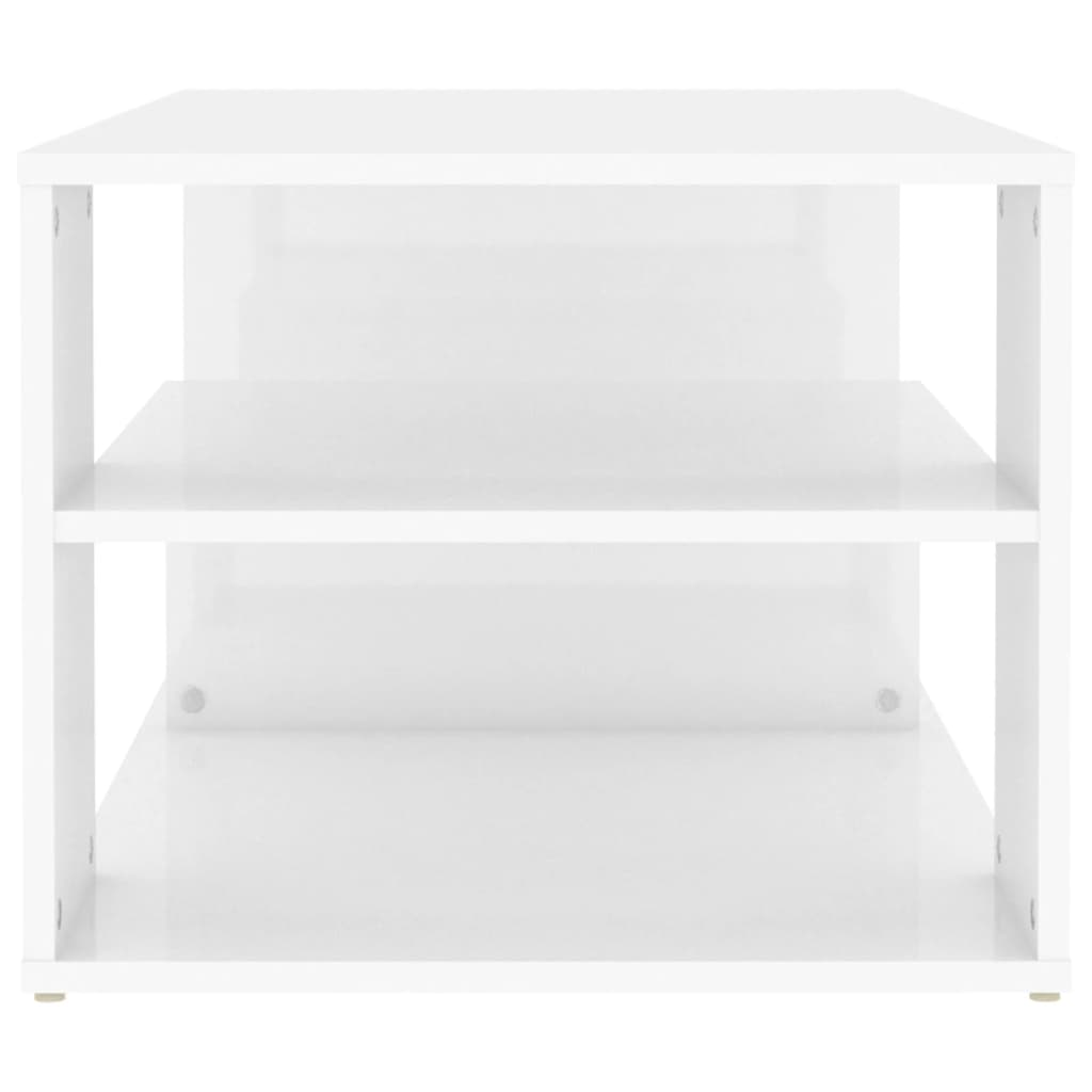 Mesa de centro 100x50x40 cm derivados madeira branco brilhante