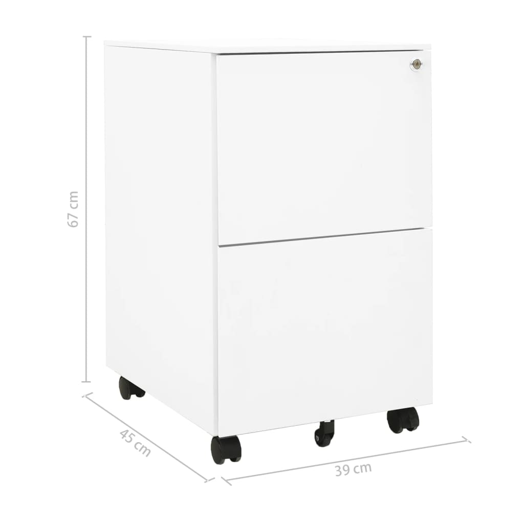 Arquivador móvel aço 39x45x67 cm branco