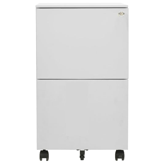 Arquivador móvel aço 39x45x67 cm cinzento-claro