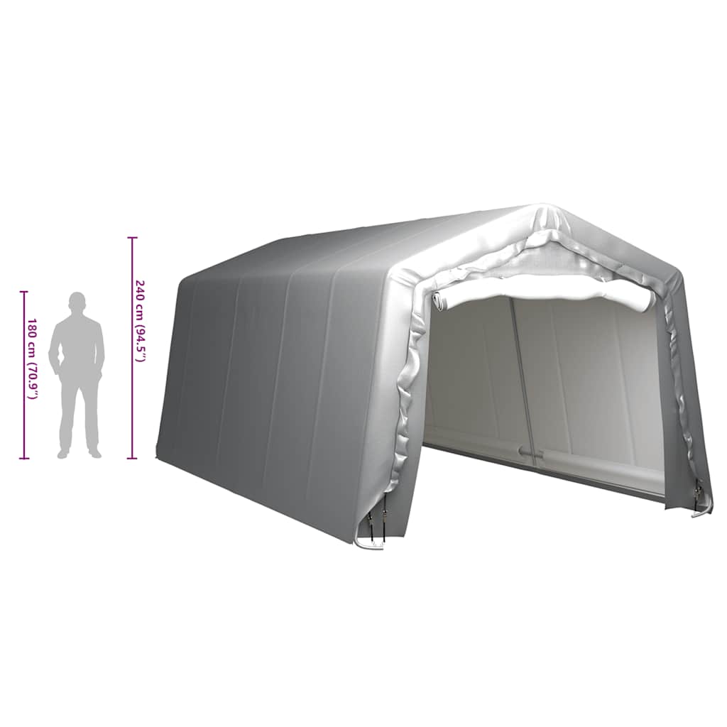 Tenda de armazenamento 300x600 cm aço cinzento