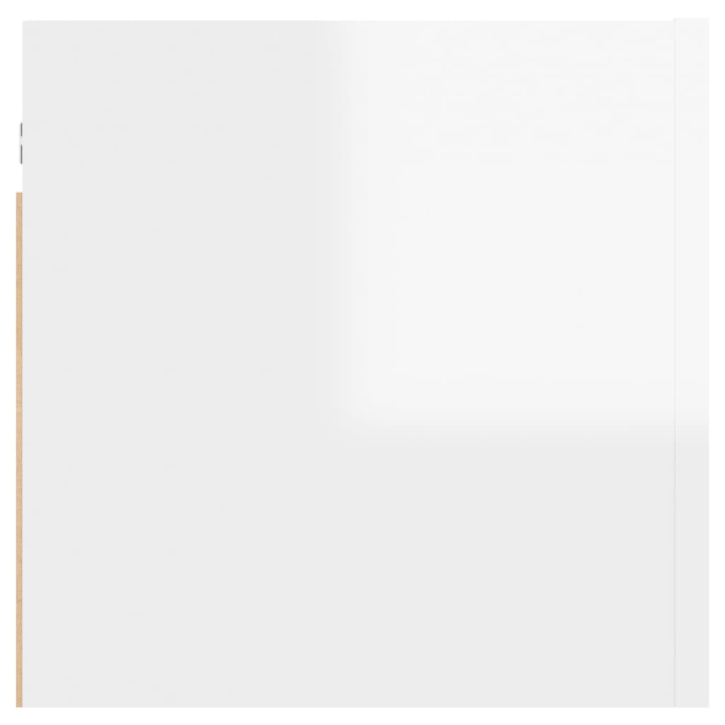 Mesa de cabeceira derivados de madeira branco brilhante