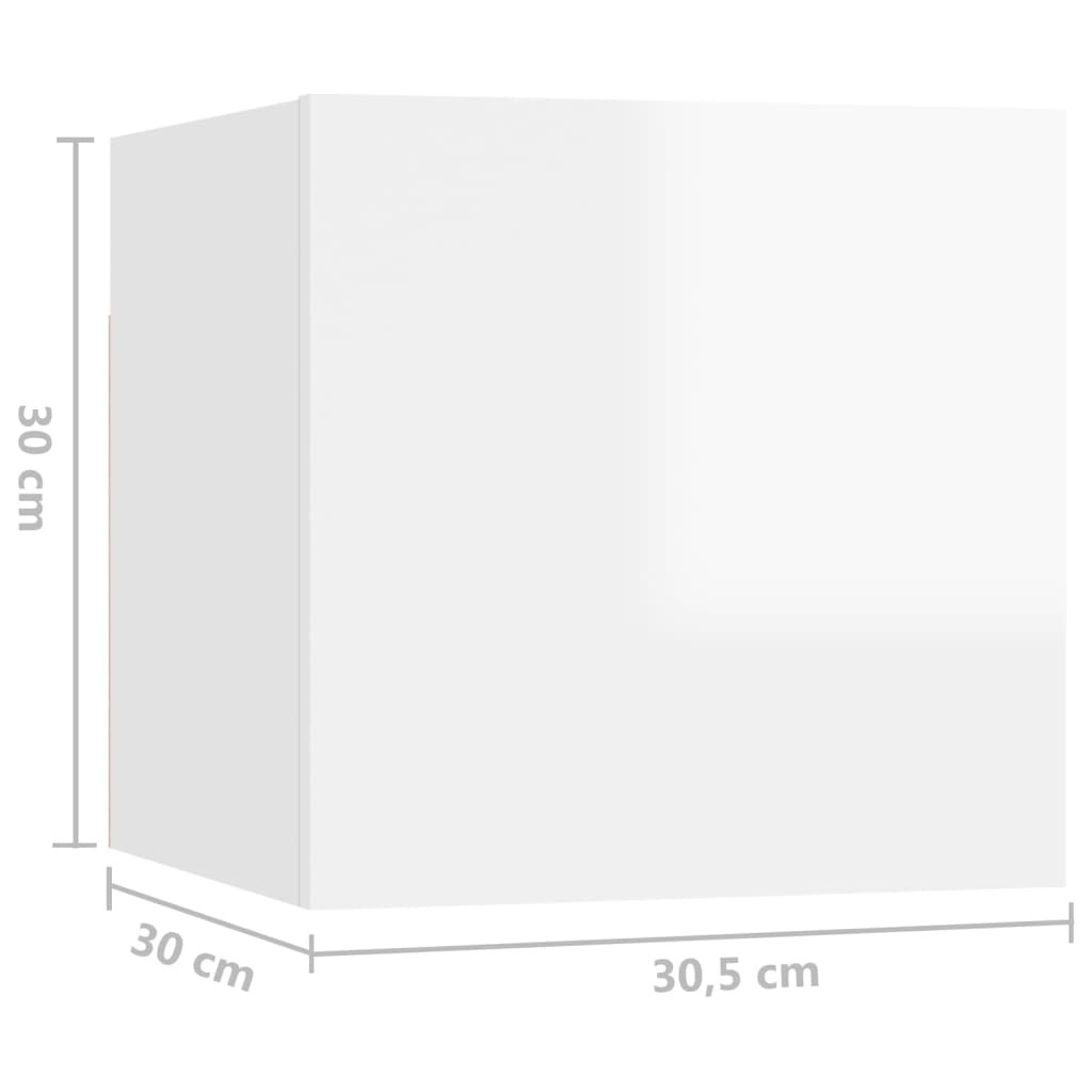 Mesa de cabeceira derivados de madeira branco brilhante