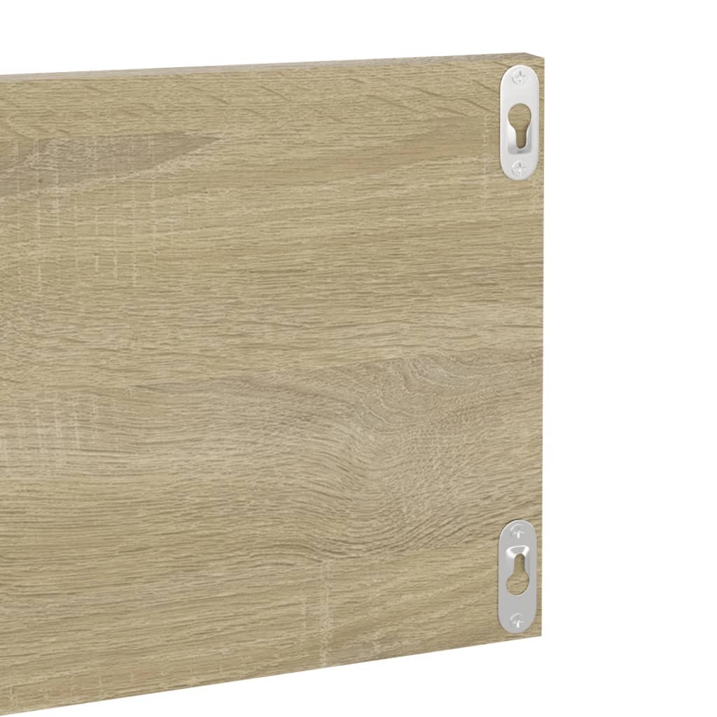 Estantes de parede 2pcs 80x11,5x18 cm contrapl. carvalho sonoma